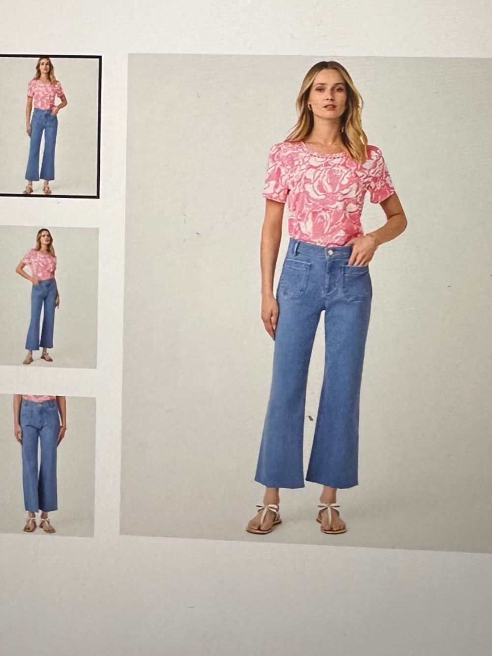NWT Lilly Pulitzer 27” Harleen High Rise Crop Jean Blue Rosanna Jeans